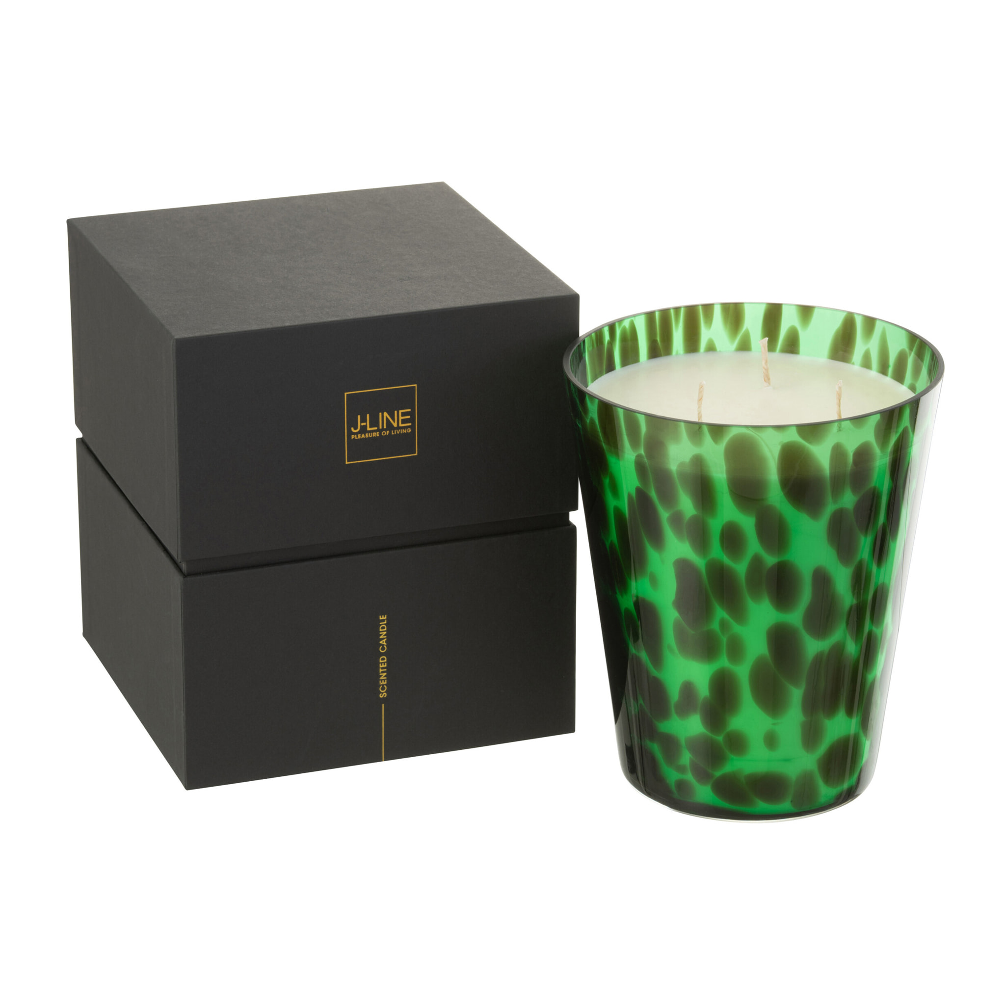 J-Line bougie parfumée Noa - Sandalwood - verre - vert - large - 95H