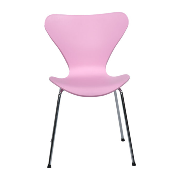 Chaise empilable design vintage avec piétement acier - ANZIO