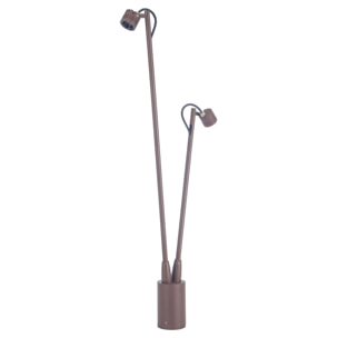 Forlight Fint baliza doble marrón con led blanco cálido 3000K