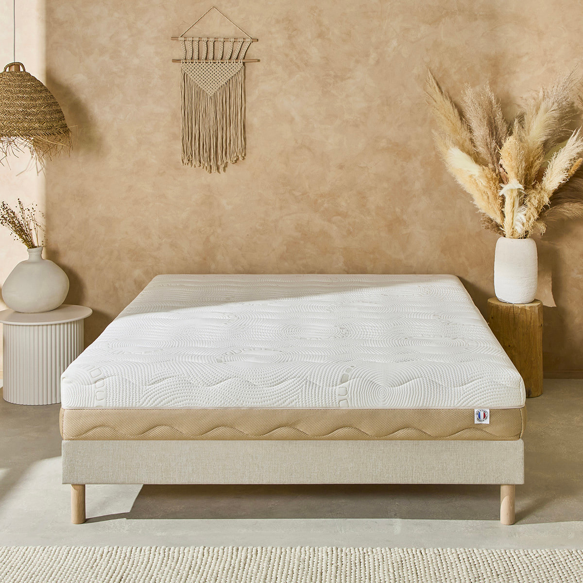 Ensemble 2 Matelas 4 Saisons Duo, 24 cm, Mémoire de Forme, Soutien Ferme, 7 Zones, Déhoussable, Fabrication Française