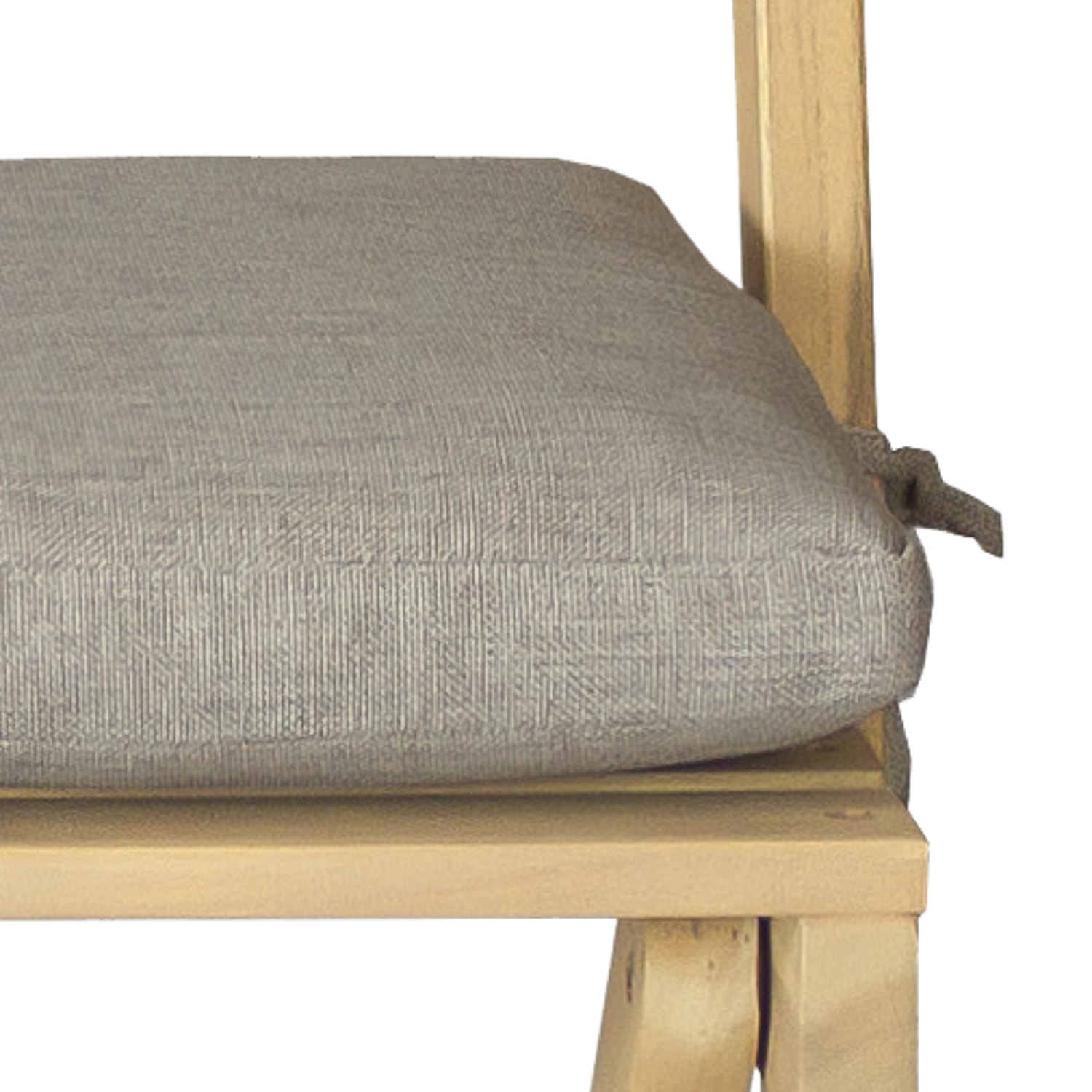 Ensemble table et chaises 2 places en acacia et coussins sable BENAGIL