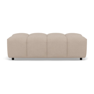 Adelaide - pouf en tissu texturé - Beige