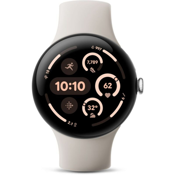 Montre connectée GOOGLE Pixel Watch 3 45mm Argent Poli Bluetooth