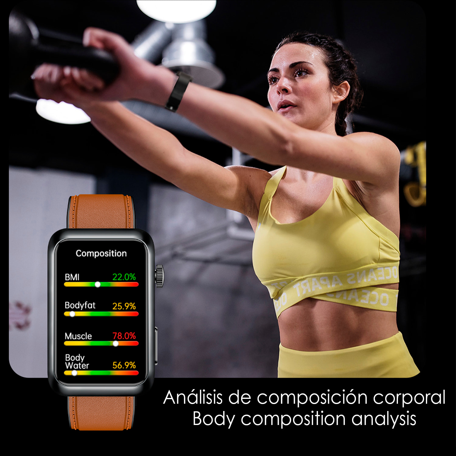 Smartwatch TK77. Chiamate Bluetooth con funzioni sanitarie avanzate: misurazione della glucosio, lipidi e acido urico, temperatura corporea, ECG, EDA, micro esame fisico e composizione corporea.