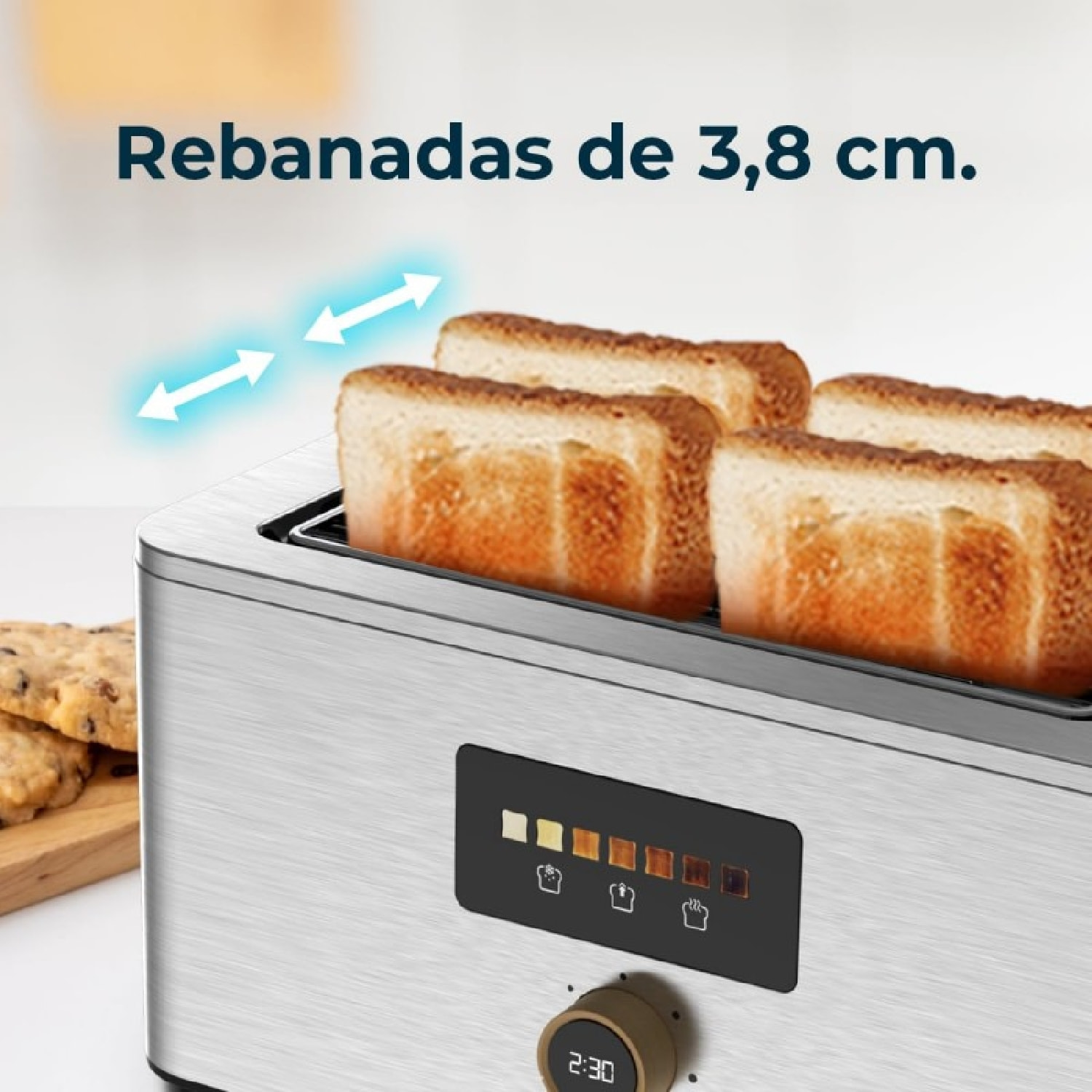 Cecotec Tostapane verticali Tostapane Touch&Toast Extra Double