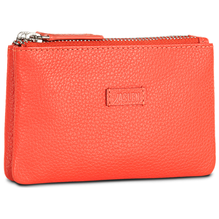 Monedero Piel Mujer Jaslen Amberes Rojo