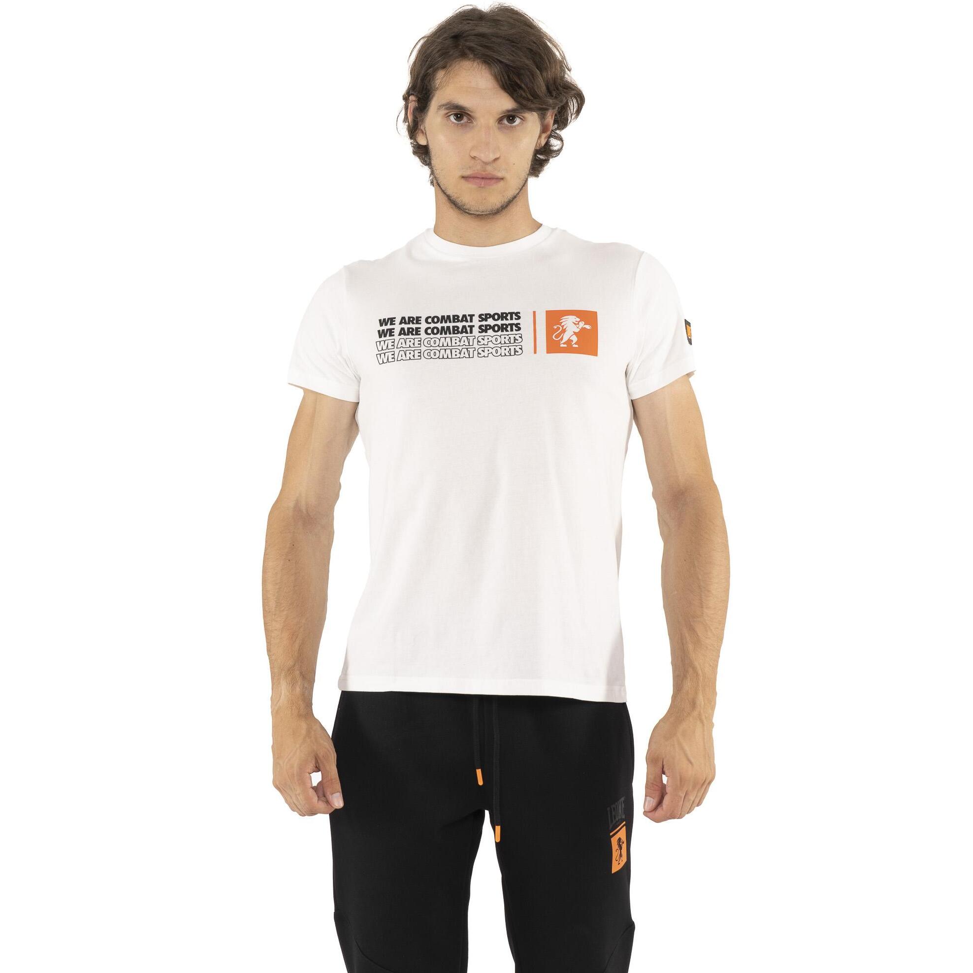 Camiseta de manga corta de algodón elástico "Tech"