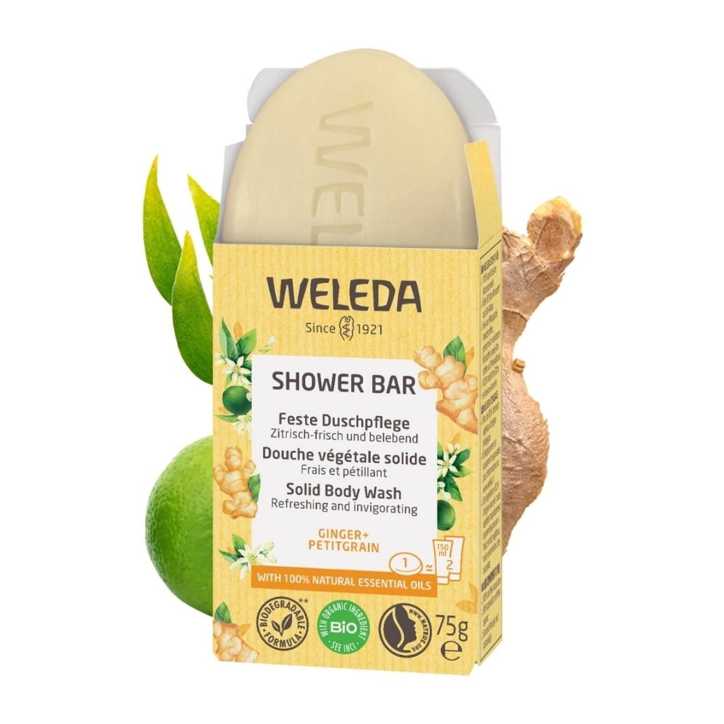 WELEDA - Douche végétale solide Gingembre & Petitgrain - 75 g
