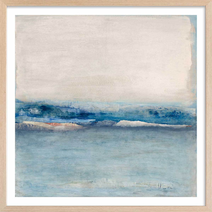 Affiche abstraite ambiance nordique Affiche + cadre en bois - Chêne