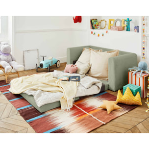 Marilia - canapé 2 places - convertible déplimousse - en velours côtelé - Vert sauge