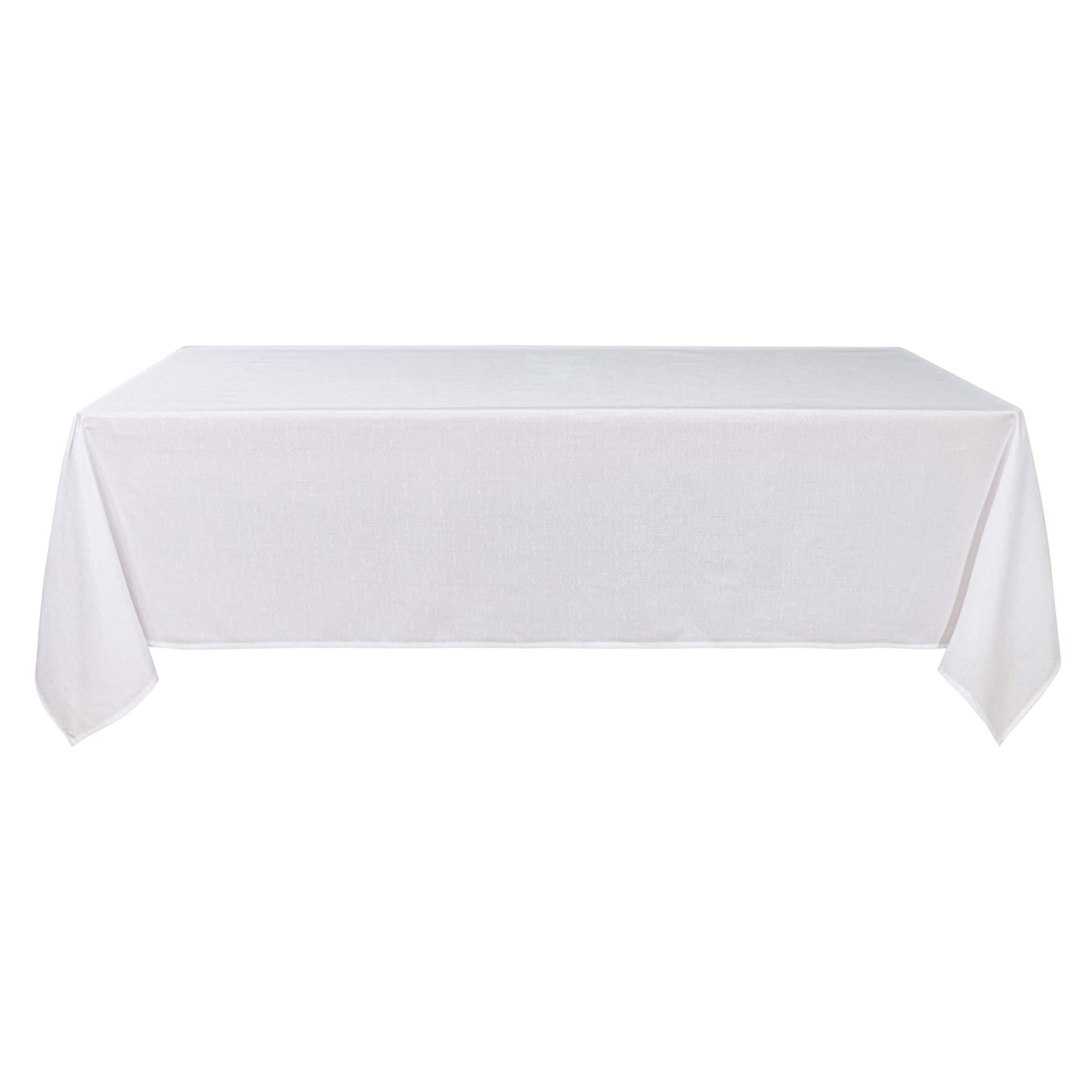 Nappe anti tâches et infroissable  -  - Effet chiné - Blanc