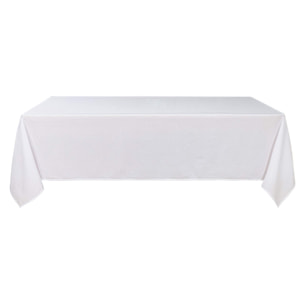 Nappe anti tâches et infroissable  -  - Effet chiné - Blanc