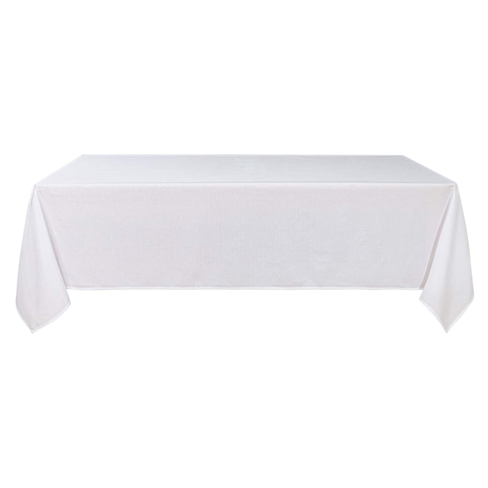Nappe anti tâches et infroissable  -  - Effet chiné - Blanc