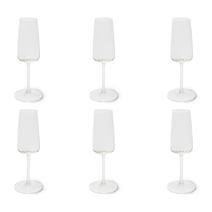 Set 6 Flûte Excelsa – Barolo, Vetro Trasparente 21 cl