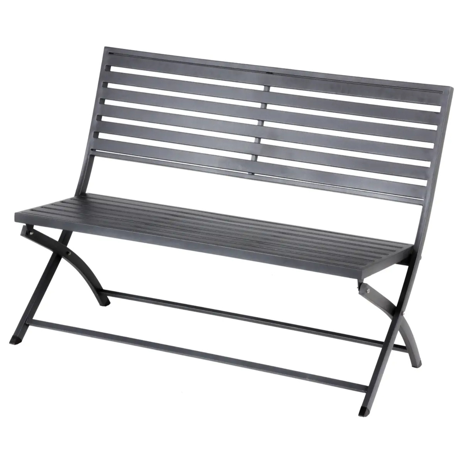 Banc de jardin pliant Olbia Graphite