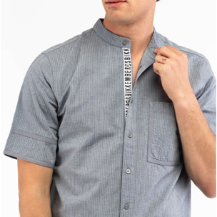 BIKKEMBERGS camicia uomo dress blue