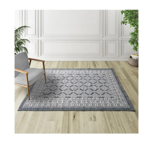 CHANDIA Alfombra kilim algodón reciclado en azul, varias medidas disponibles