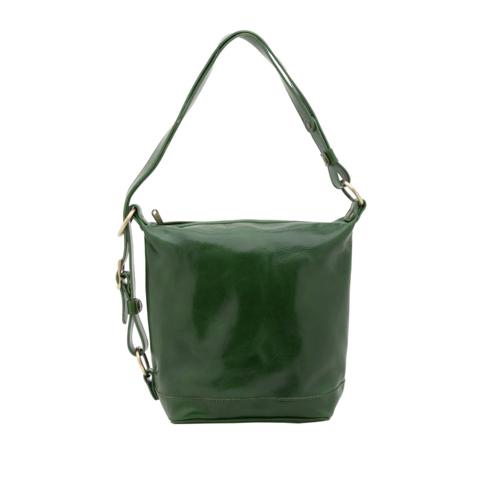 Borsa a secchiello da donna - Modello False - Vera pelle - 34.0 x 33.0 x 15.0 cm