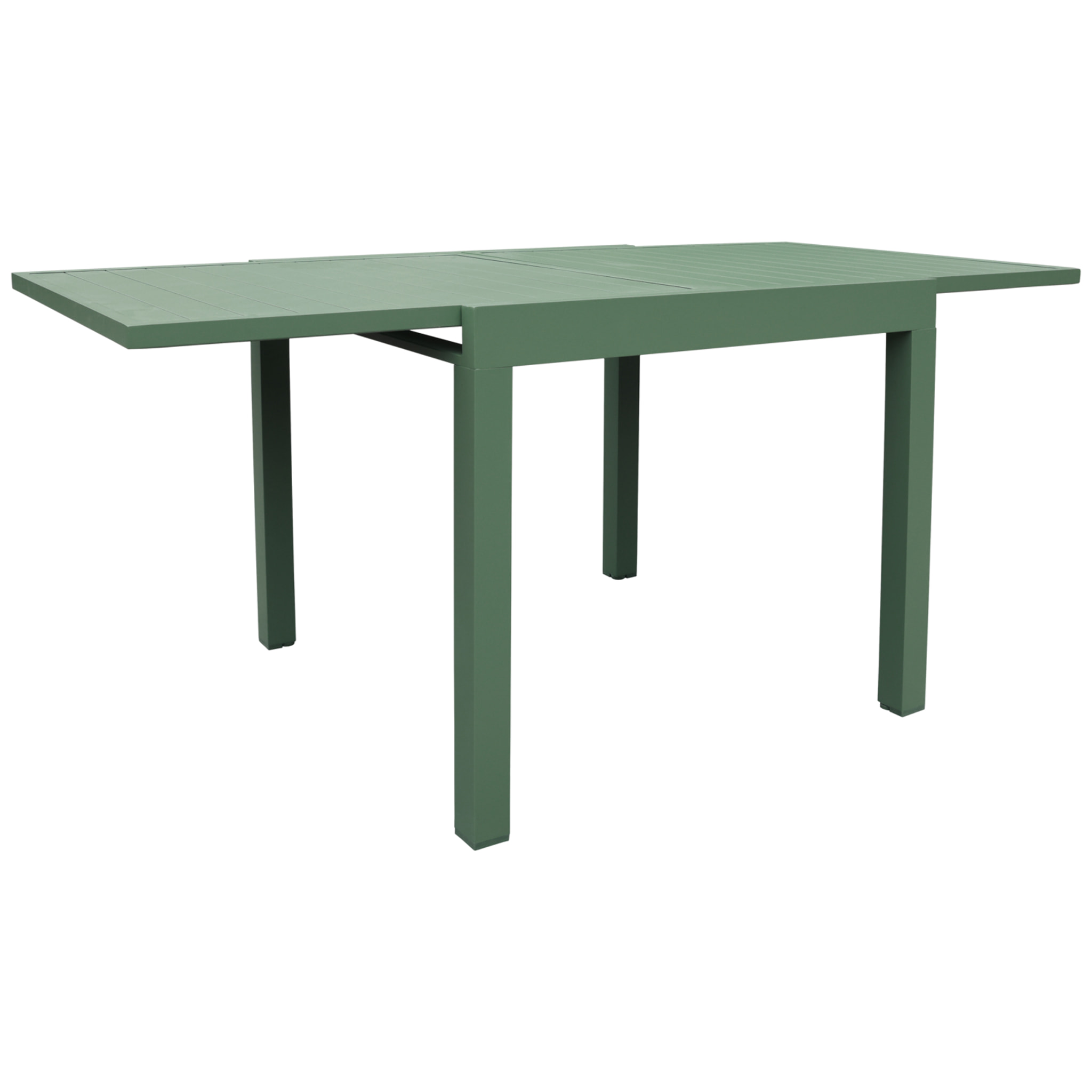 Salon de jardin VENEZIA extensible 90/180 en textilène vert sauge 8 places - aluminium vert sauge