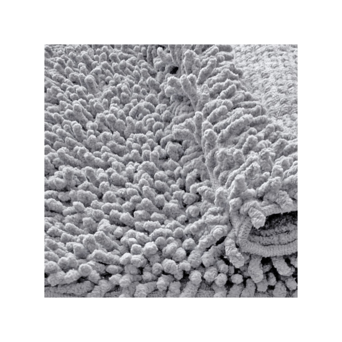 Tapis de salle de bain rectangulaire 40 x 60 cm en coton chenille - SHAGGY