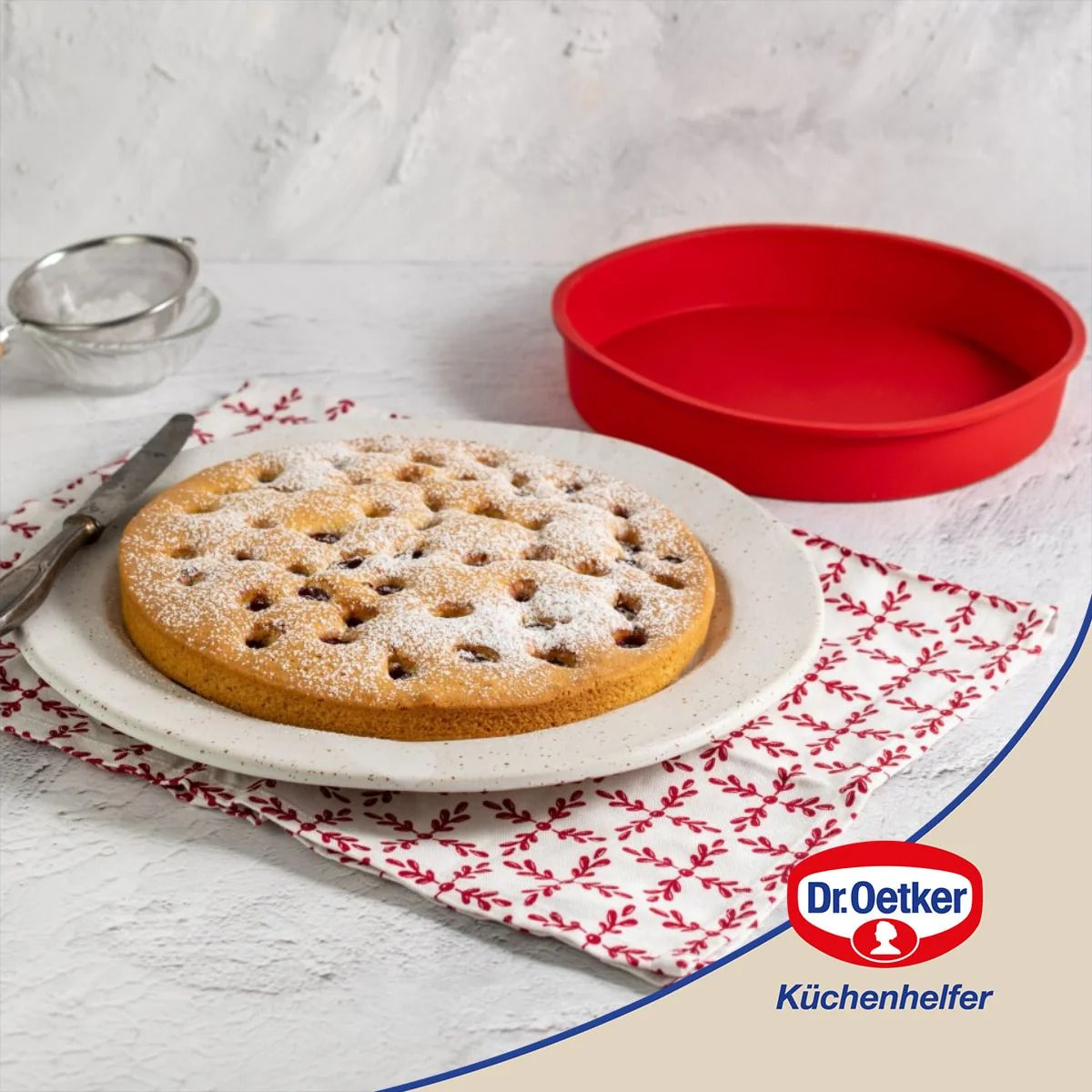 Deux moules à manqué en silicone de 26 cm Dr. Oetker Flexxibel Love