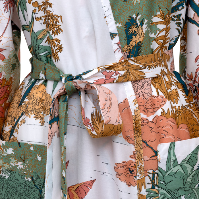 Kimono en satin de coton, L'inconnue