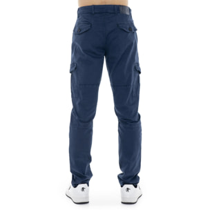 Pantaloni cargo in twill da uomo con passanti Leone Easy