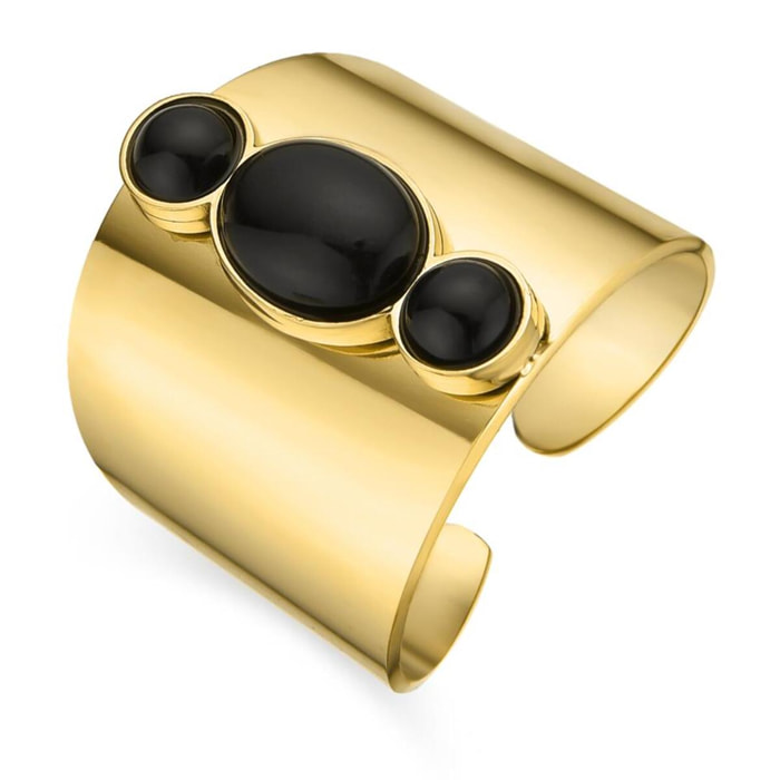 Anillo con Onix acabado oro 18k