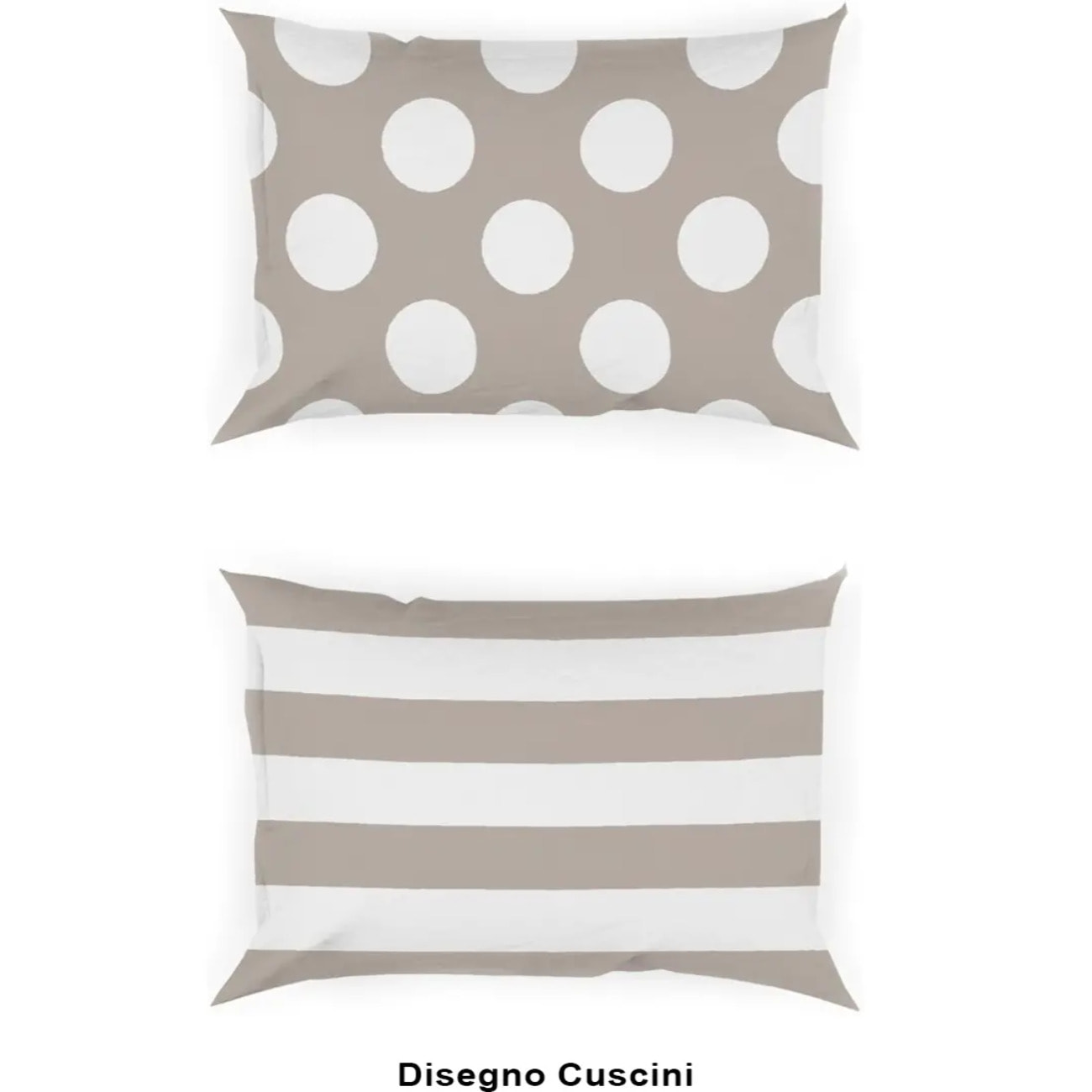 Completo Lenzuola POIS BEIGE 100% Cotone e Made in Italy a pallini retrò