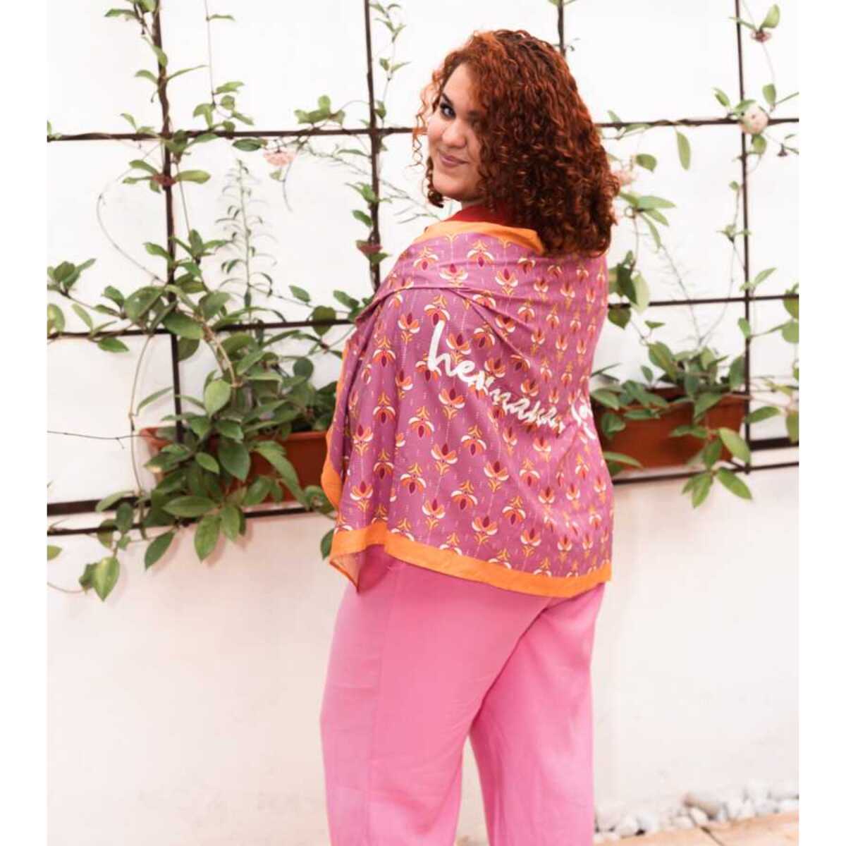 Pañuelo rectangular "Hermana, te quiero"