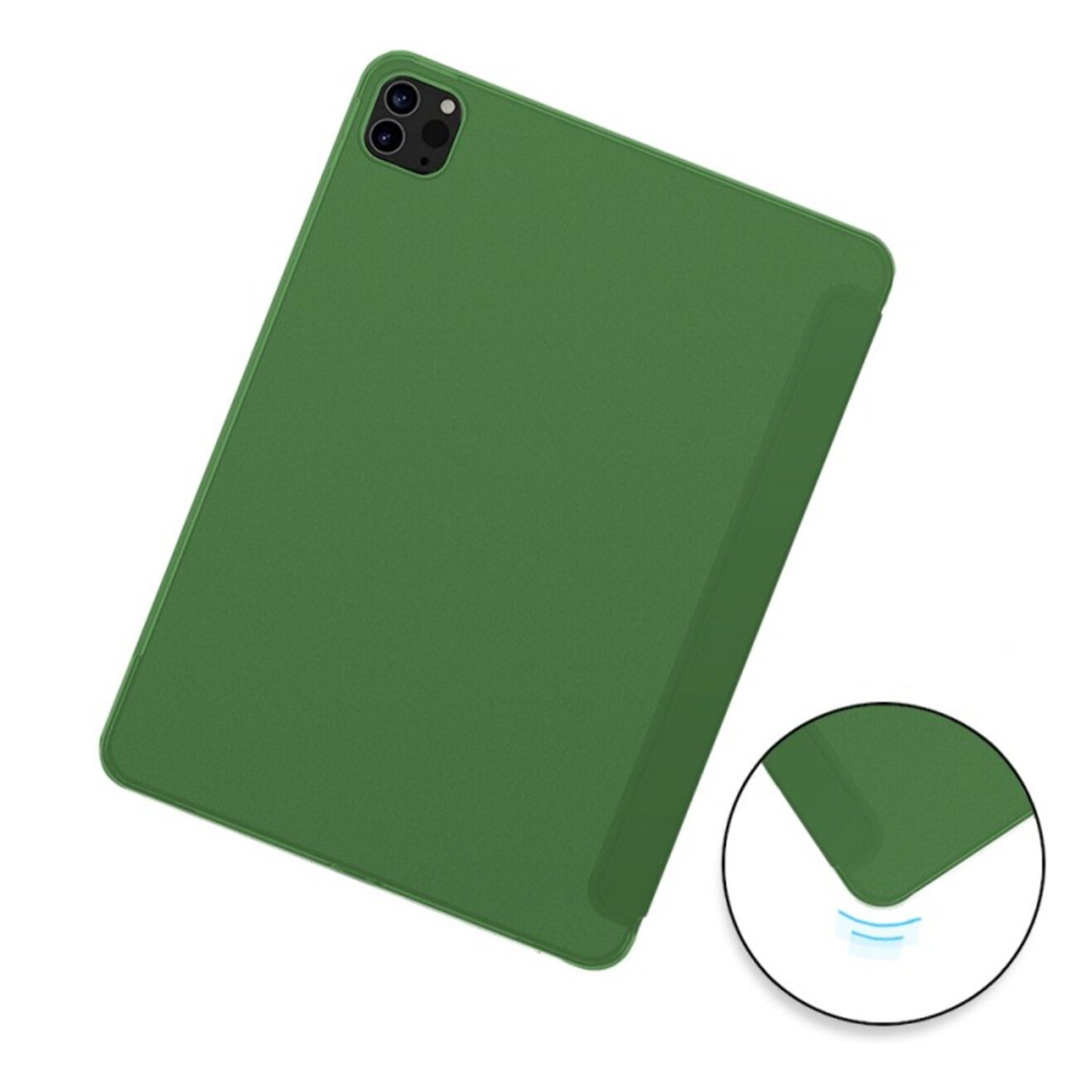 Étui Smart Cover iPad Pro 12.9 pouces (2018/2020/2021) Vert Foret à Rabat avec Support