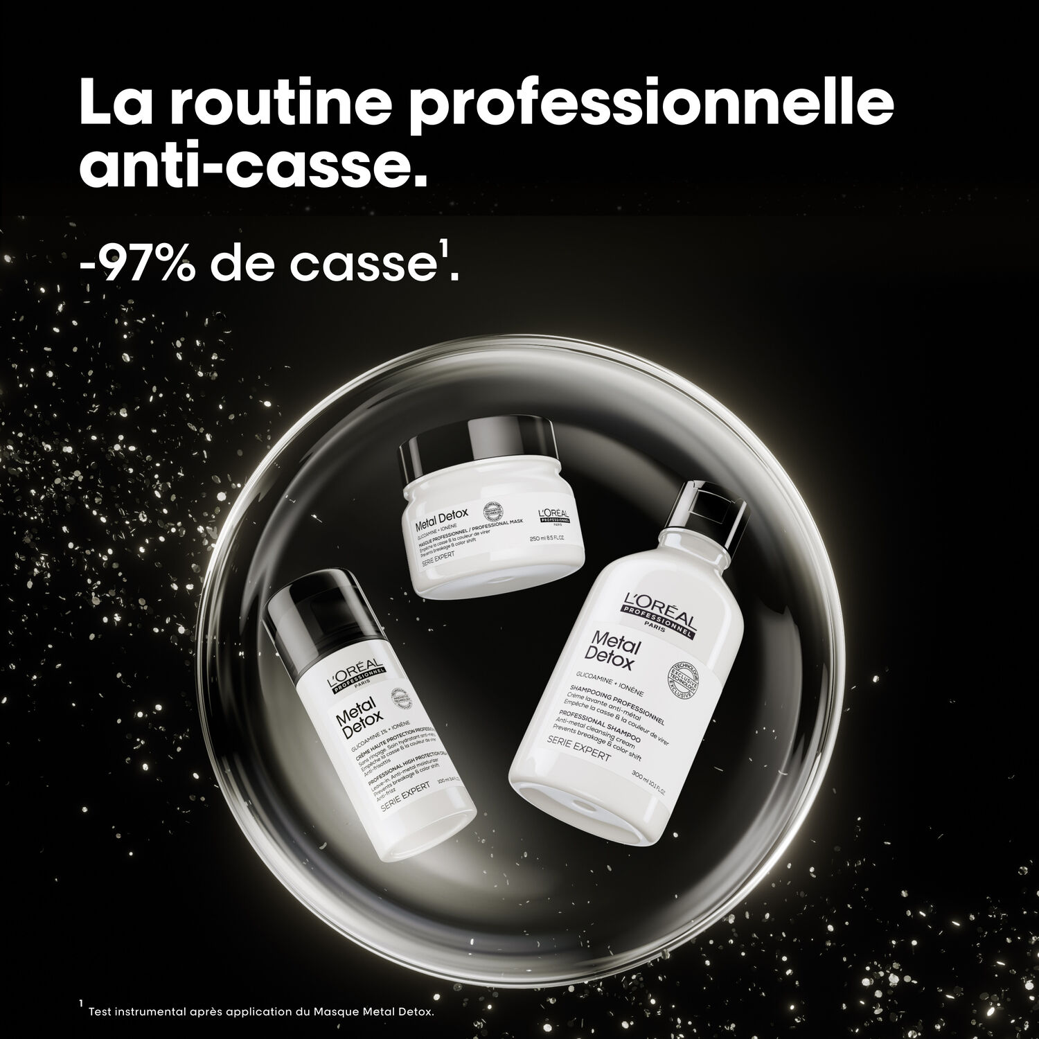 Serie Expert Metal Detox - Coffret Shampooing Anti-Métal 300ml + Masque Protecteur 250 ml + Crème Haute Protection 100ml