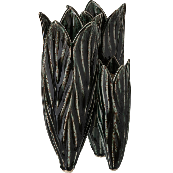 J-Line vase - argile - bleu pétrole