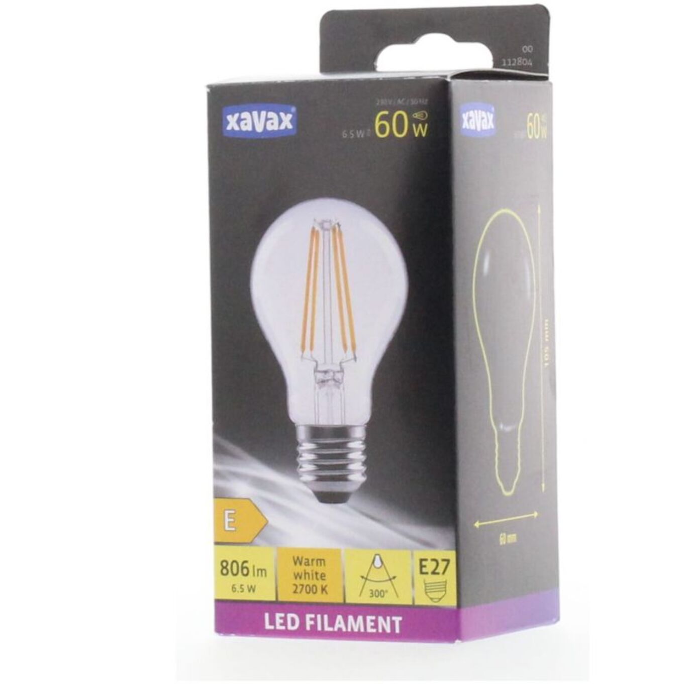 Ampoule XAVAX LED E27 6.5W CLAS