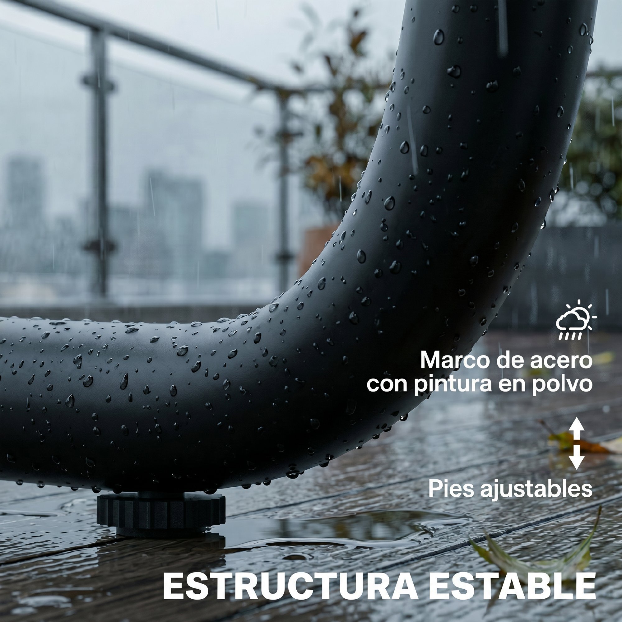 Conjunto Jardín Exterior de 4 Piezas, Muebles Jardín Exterior con 2 Sofás 2 Plazas, 2 Mesas de Vidrio, Cojines, Fundas Extraíbles, Bolsillos, Tela Textilene Transpirable, Marco Acero, Caqui