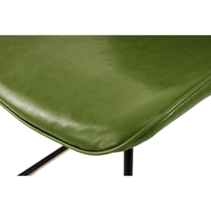Set di 2 sedie Cora in ecopelle verde petrolio