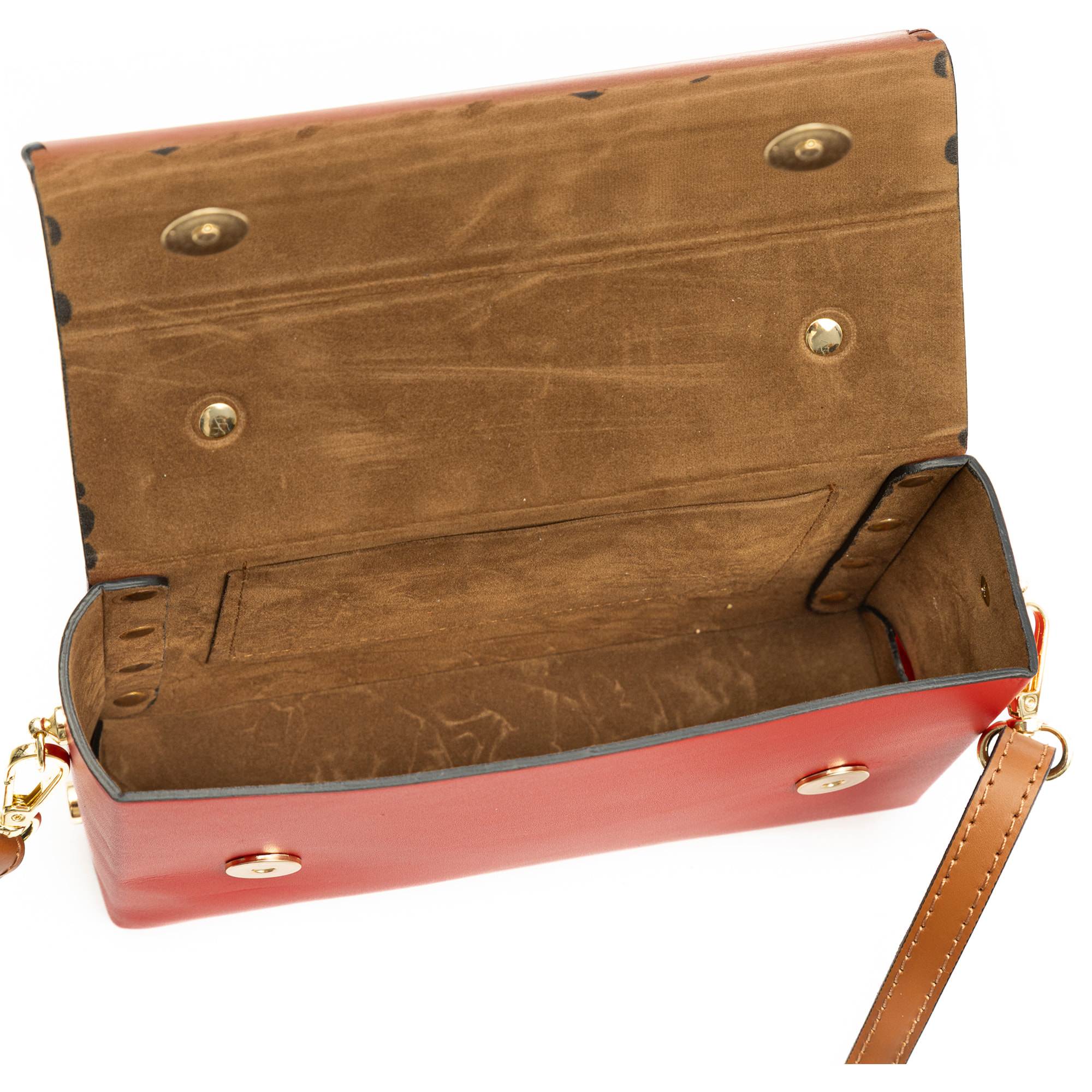 Bernareggio Bolso bandolera Mujer. Piel auténtica Ruga.
