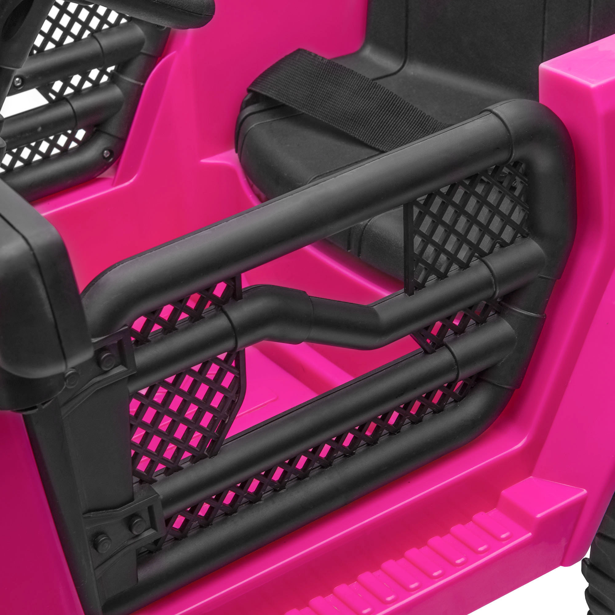 Voiture 4x4 électrique enfant 12 V 5 Km/h max. télécommande incluse effets lumineux sonores lecteur MP3 USB rose