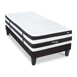 Ensemble Matelas Ressorts ensachés Fontainebleau avec sommier en bois