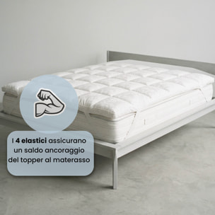 TOPPER ONE TRAPUNTATO CON ELASTICI