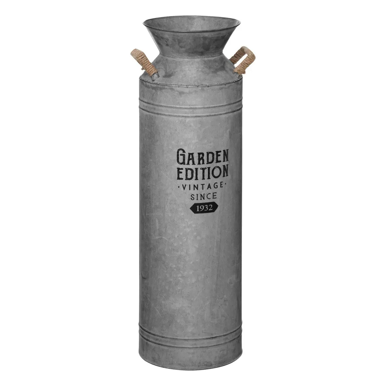 Pot à lait métal gris H62cm
