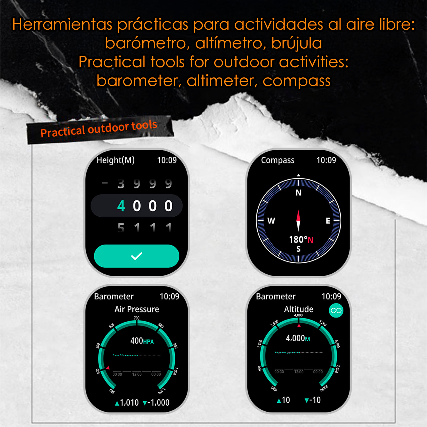 Smartwatch KR92 con chiamate BT, GPS, strumenti di esplorazione, monitor cardiaco, ChatGPT e oltre 100 modalità sportive.