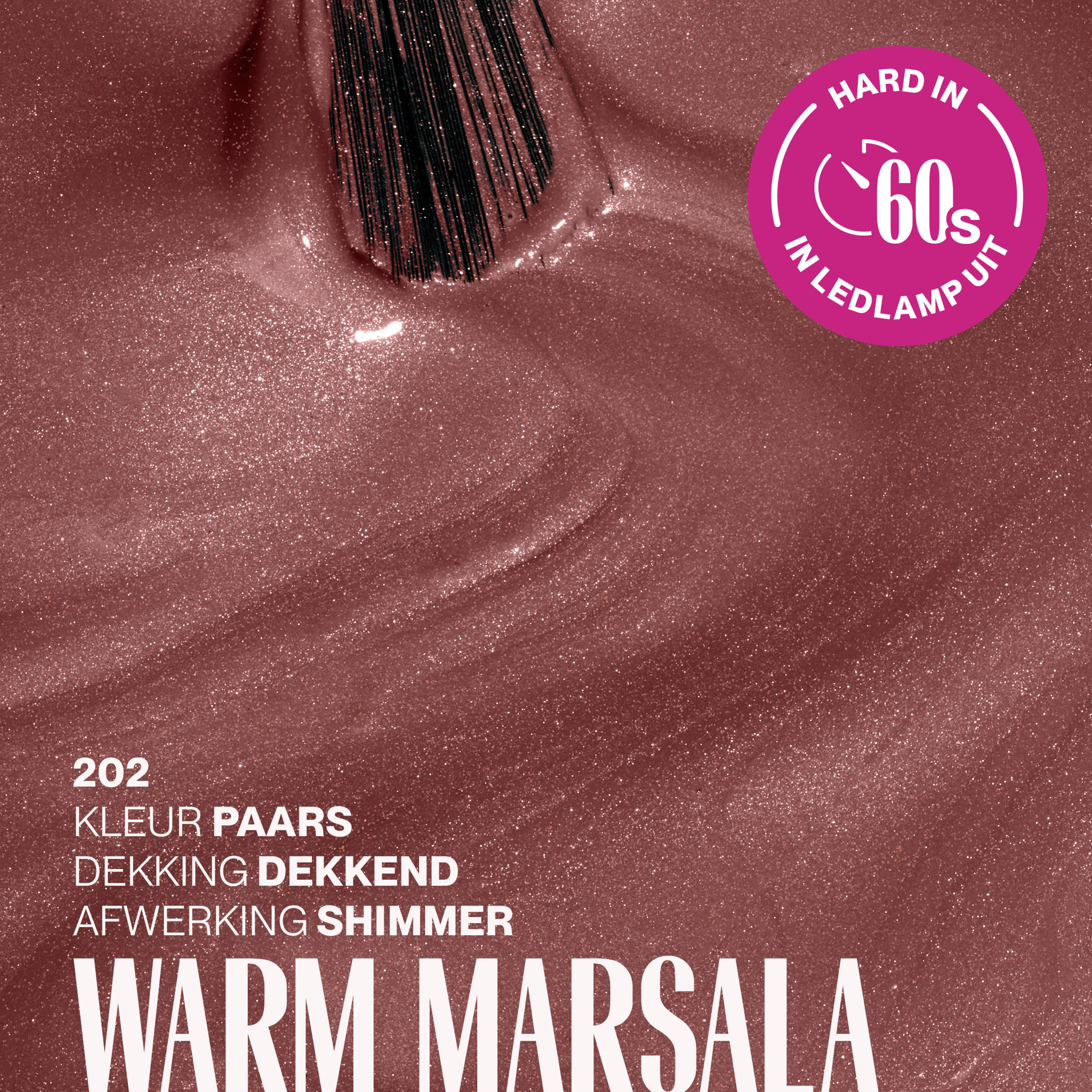 Vernis semi-permanent - 202 Warm Marsala - 15 ml