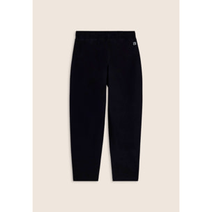 Pantaloni cropped in felpa di cotone tinto effetto vintage