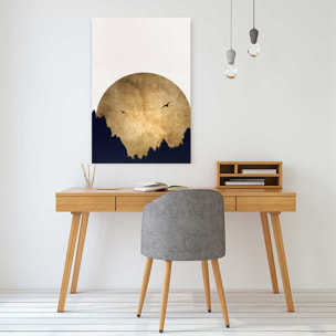 Tableau crepuscule doré Toile imprimée