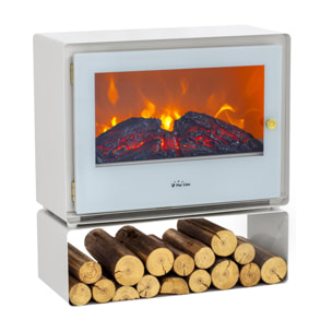 Cheminée électrique au sol avec étagère 2000 W