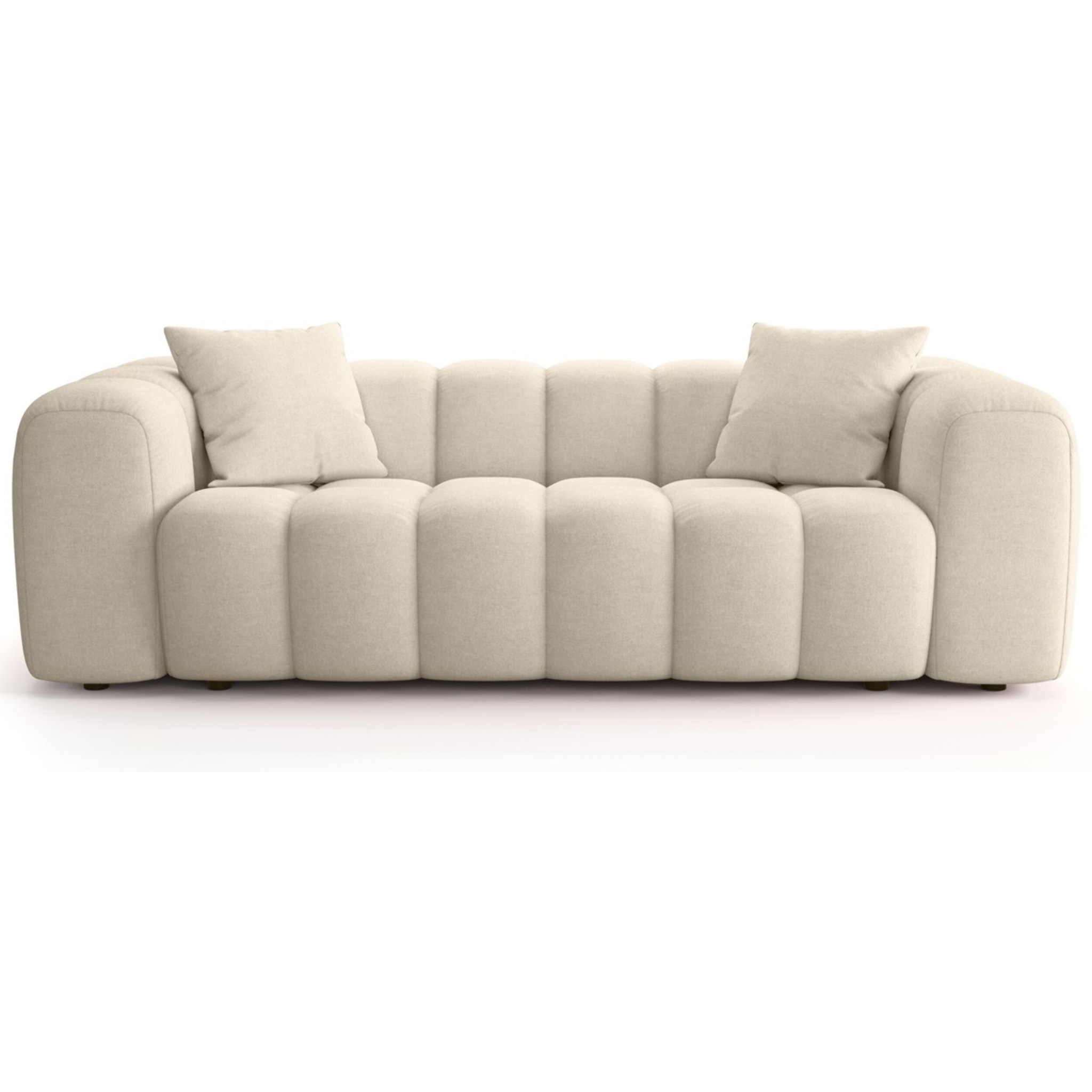 Canapé droit 3 places en tissu chenille - NUVOLA