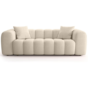 Canapé droit 3 places en tissu chenille - NUVOLA