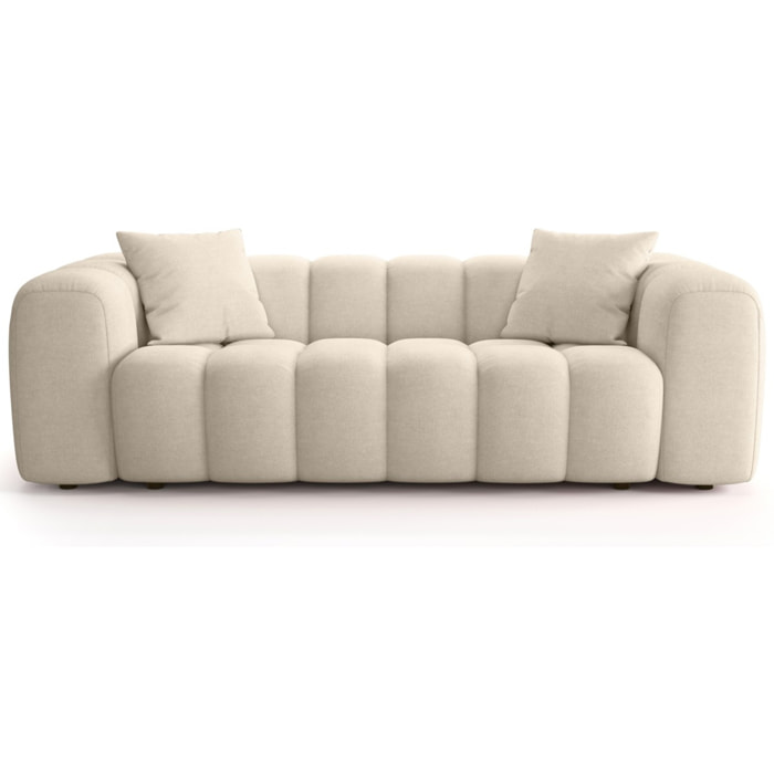 Canapé droit 3 places en tissu chenille - NUVOLA