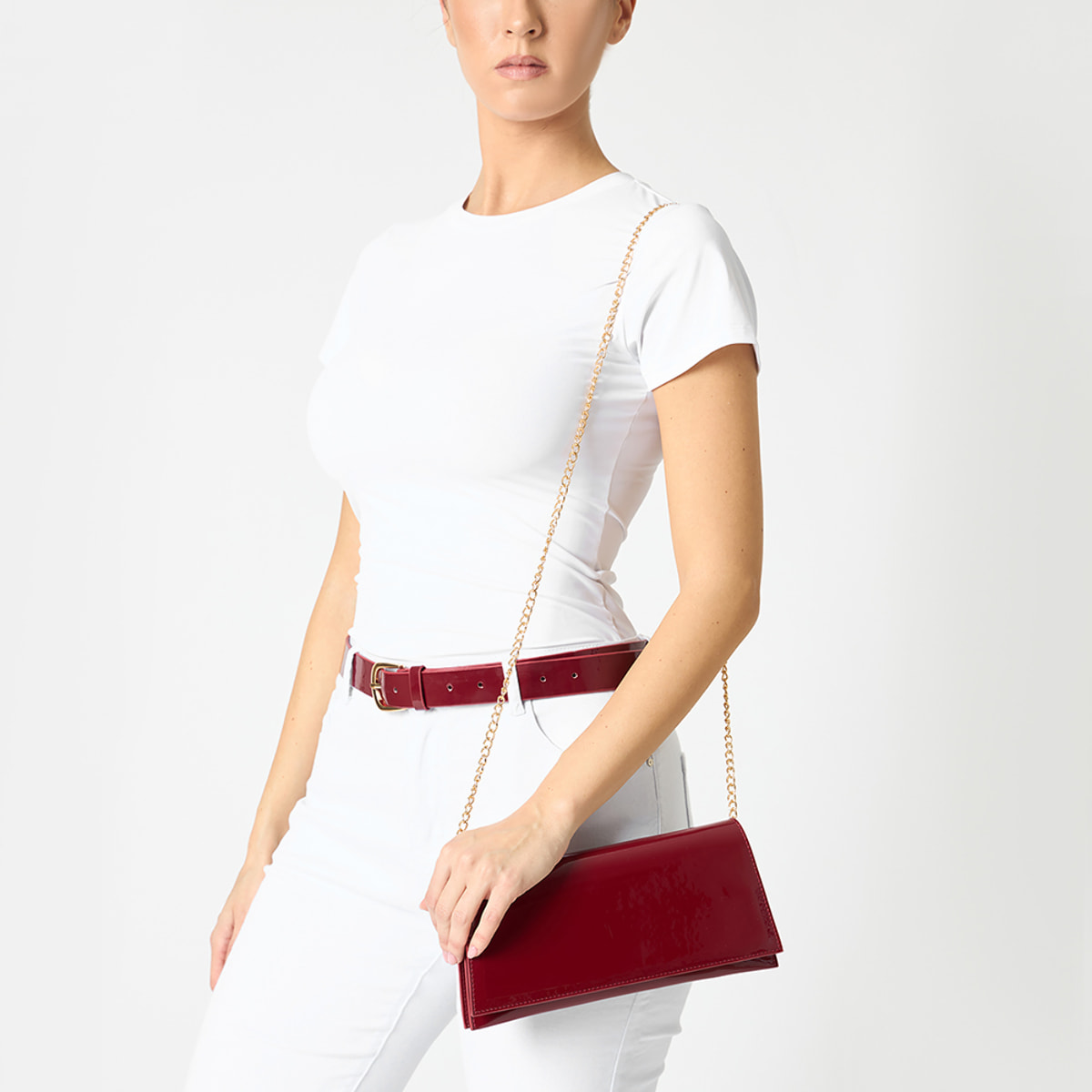 Pochette donna cherry in vernice
